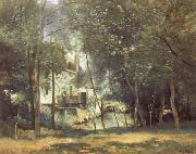 Corot Camille The Mill at Saint-Nicolas-les-Arras oil